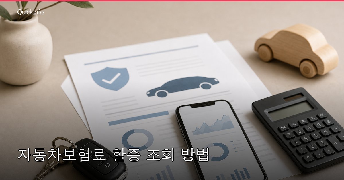 자동차보험료 할증 조회 방법: 사고 후 보험료 확인 순서