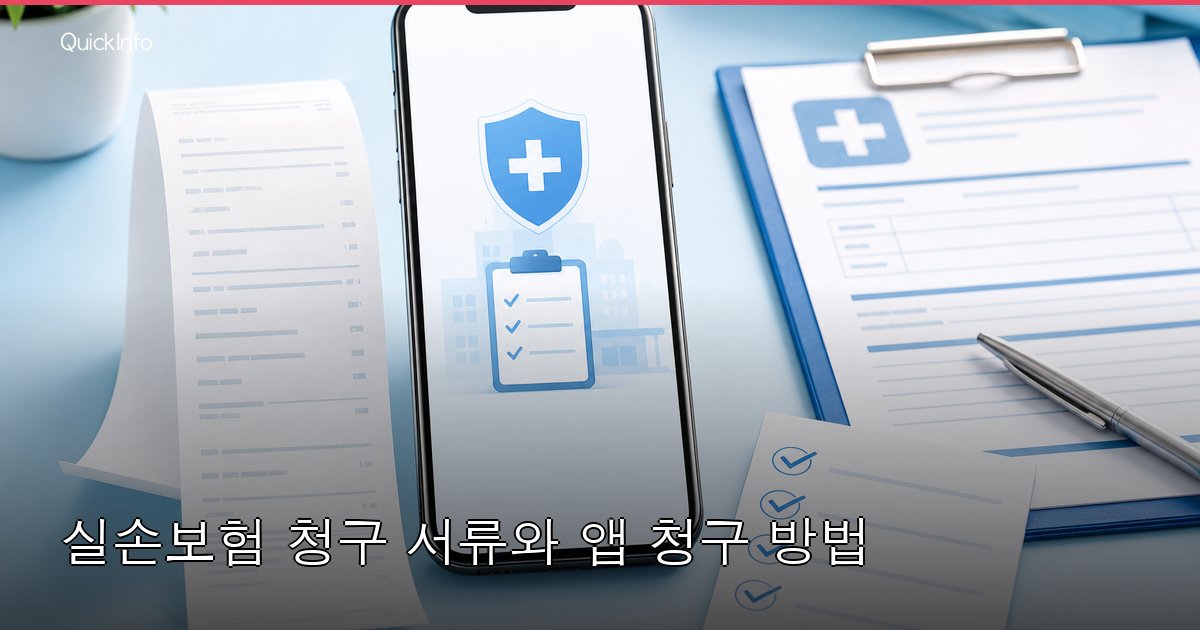 실손보험 청구 서류와 앱 청구 방법: 병원비 돌려받는 순서
